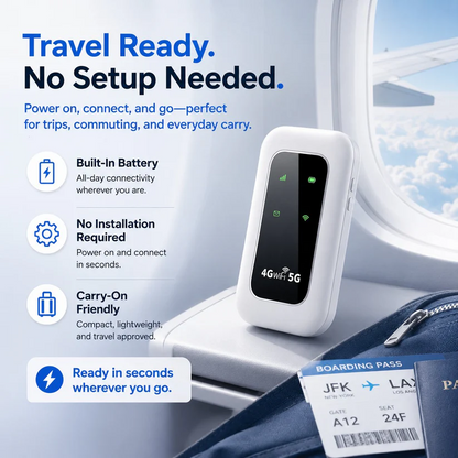 ✨ All-Network Pocket WiFi – Ready in Seconds No Setup! No Hassle! Just Connect!🔥[Power on and use, free for life]
