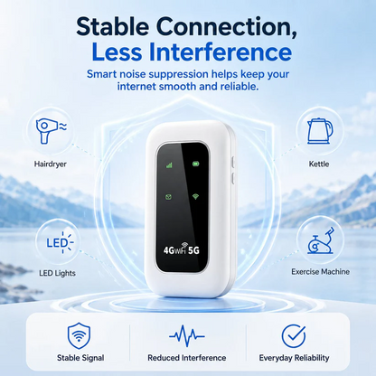 ✨ All-Network Pocket WiFi – Ready in Seconds No Setup! No Hassle! Just Connect!🔥[Power on and use, free for life]