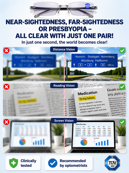 👓Smart Auto-Focus Reading Glasses | Crystal Clear Vision for Seniors ❤️